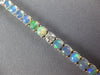 ESTATE 8.51CT DIAMOND & AAA OPAL 14KT WHITE GOLD 3D CLASSIC TENNIS BRACELET