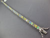 ESTATE 8.51CT DIAMOND & AAA OPAL 14KT WHITE GOLD 3D CLASSIC TENNIS BRACELET