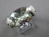 LARGE 6.69CT DIAMOND & AAA GREEN AMETHYST & RUBY 14K WHITE GOLD 3D OVAL FUN RING