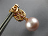3.77CT DIAMOND & AAA SAPPHIRE & SOUTH SEA PEARL 18KT ROSE GOLD HANGING EARRINGS