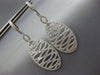 LARGE 2.0CT DIAMOND 14KT WHITE GOLD MULTI ROW MULTI WAVE HANGING EARRINGS #26740