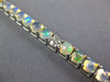 ESTATE 8.51CT DIAMOND & AAA OPAL 14KT WHITE GOLD 3D CLASSIC TENNIS BRACELET