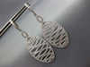 LARGE 2.0CT DIAMOND 14KT WHITE GOLD MULTI ROW MULTI WAVE HANGING EARRINGS #26740