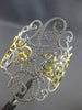 EXTRA LARGE 7.22CT DIAMOND 18KT 2 TONE GOLD 3D MULTI LEAF CUFF BANGLE BRACELET