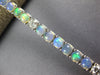 ESTATE 8.51CT DIAMOND & AAA OPAL 14KT WHITE GOLD 3D CLASSIC TENNIS BRACELET