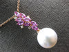 1.1CT DIAMOND & PINK SAPPHIRE & SOUTH SEA PEARL 18K ROSE GOLD MULTI LEAF PENDANT