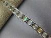 ESTATE 8.51CT DIAMOND & AAA OPAL 14KT WHITE GOLD 3D CLASSIC TENNIS BRACELET