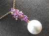 1.1CT DIAMOND & PINK SAPPHIRE & SOUTH SEA PEARL 18K ROSE GOLD MULTI LEAF PENDANT