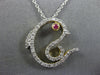 .26CT DIAMOND & AAA RUBY 14KT TWO TONE GOLD 3D LUCKY HAPPY FISH FLOATING PENDANT