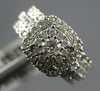 ESTATE 1.20CT DIAMOND 14KT WHITE GOLD CLUSTER SQUARE FILIGREE ANNIVERSARY RING