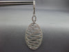 LARGE 2.0CT DIAMOND 14KT WHITE GOLD MULTI ROW MULTI WAVE HANGING EARRINGS #26740