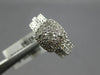 ESTATE 1.20CT DIAMOND 14KT WHITE GOLD CLUSTER SQUARE FILIGREE ANNIVERSARY RING