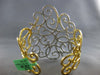 EXTRA LARGE 7.22CT DIAMOND 18KT 2 TONE GOLD 3D MULTI LEAF CUFF BANGLE BRACELET