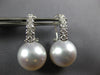 .73CT DIAMOND & SOUTH SEA PEARL 18KT WHITE GOLD CLASSIC CLIP ON HANGING EARRINGS