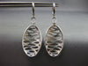 LARGE 2.0CT DIAMOND 14KT WHITE GOLD MULTI ROW MULTI WAVE HANGING EARRINGS #26740