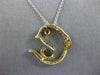 .26CT DIAMOND & AAA RUBY 14KT TWO TONE GOLD 3D LUCKY HAPPY FISH FLOATING PENDANT