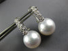.73CT DIAMOND & SOUTH SEA PEARL 18KT WHITE GOLD CLASSIC CLIP ON HANGING EARRINGS