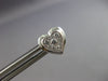 .18CT DIAMOND 14K WHITE GOLD CLUSTER HEART SHAPE FILIGREE MILGRAIN STUD EARRINGS