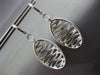 LARGE 2.0CT DIAMOND 14KT WHITE GOLD MULTI ROW MULTI WAVE HANGING EARRINGS #26740