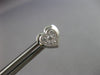 .18CT DIAMOND 14K WHITE GOLD CLUSTER HEART SHAPE FILIGREE MILGRAIN STUD EARRINGS