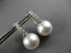 .73CT DIAMOND & SOUTH SEA PEARL 18KT WHITE GOLD CLASSIC CLIP ON HANGING EARRINGS