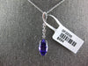 5.5CT DIAMOND & AAA AMETHYST 14KT WHITE GOLD 3D MARQUISE ETOILE FLOATING PENDANT