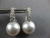 .73CT DIAMOND & SOUTH SEA PEARL 18KT WHITE GOLD CLASSIC CLIP ON HANGING EARRINGS