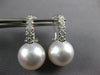 .73CT DIAMOND & SOUTH SEA PEARL 18KT WHITE GOLD CLASSIC CLIP ON HANGING EARRINGS