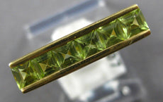 1.07CT DIAMOND & AAA GREEN AMETHYST 18K YELLOW GOLD SQUARE FILIGREE CHANNEL RING