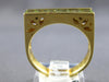 1.07CT DIAMOND & AAA GREEN AMETHYST 18K YELLOW GOLD SQUARE FILIGREE CHANNEL RING