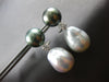 .60CT DIAMOND & AAA TAHITAIN & SOUTH SEA PEARL 18KT WHITE GOLD HANGING EARRINGS