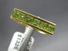 1.07CT DIAMOND & AAA GREEN AMETHYST 18K YELLOW GOLD SQUARE FILIGREE CHANNEL RING