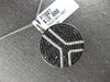 1.84CT WHITE & BLACK DIAMOND 14K WHITE GOLD CIRCULAR PEACE SIGN FLOATING PENDANT