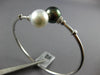 .11CT DIAMOND & AAA SOUTH SEA & TAHITIAN PEARL 18KT WHITE GOLD BANGLE BRACELET