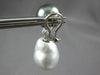.60CT DIAMOND & AAA TAHITAIN & SOUTH SEA PEARL 18KT WHITE GOLD HANGING EARRINGS