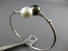 .11CT DIAMOND & AAA SOUTH SEA & TAHITIAN PEARL 18KT WHITE GOLD BANGLE BRACELET