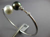 .11CT DIAMOND & AAA SOUTH SEA & TAHITIAN PEARL 18KT WHITE GOLD BANGLE BRACELET