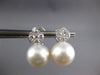 1.65CT DIAMOND & AAA SOUTH SEA PEARL 18KT WHITE GOLD CLUSTER HANGING EARRINGS