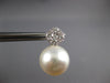 1.65CT DIAMOND & AAA SOUTH SEA PEARL 18KT WHITE GOLD CLUSTER HANGING EARRINGS