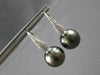 .45CT DIAMOND & AAA TAHITIAN PEARL 18KT WHITE GOLD 3D LEVERBACK HANGING EARRINGS