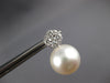 1.65CT DIAMOND & AAA SOUTH SEA PEARL 18KT WHITE GOLD CLUSTER HANGING EARRINGS