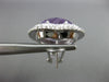 LARGE 25.55CT DIAMOND & AAA AMETHYST 14K WHITE GOLD HEART SHAPE CLIP ON EARRINGS