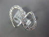 ESTATE LARGE .81CT DIAMOND 18KT WHITE GOLD 3D ZIG ZAG FRIENDSHIP FUN LOVE RING