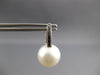 LARGE .61CT DIAMOND & AAA SOUTH SEA PEARL 18K WHITE GOLD HUGGIE HANGING EARRINGS