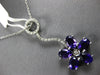 3.15CT DIAMOND & AAA AMETHYST 14KT WHITE GOLD CIRCLE OF LIFE OVAL FLOWER PENDANT