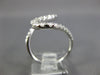 ESTATE LARGE .81CT DIAMOND 18KT WHITE GOLD 3D ZIG ZAG FRIENDSHIP FUN LOVE RING