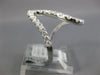ESTATE LARGE .81CT DIAMOND 18KT WHITE GOLD 3D ZIG ZAG FRIENDSHIP FUN LOVE RING