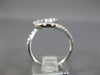 ESTATE LARGE .81CT DIAMOND 18KT WHITE GOLD 3D ZIG ZAG FRIENDSHIP FUN LOVE RING