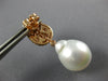 2.50CT DIAMOND & AAA SOUTH SEA PEARL 18K ROSE GOLD 3D TEAR DROP HANGING EARRINGS