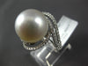 LARGE .60CT DIAMOND & AAA SOUTH SEA PEARL 18KT WHITE GOLD DOUBLE LOVE KNOT RING